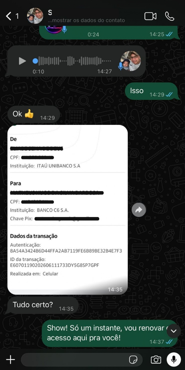 Depoimento de cliente