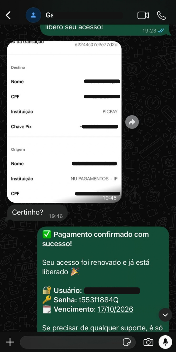 Depoimento de cliente