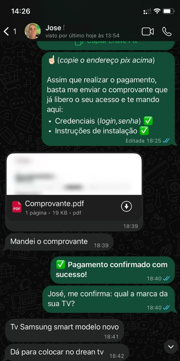 Depoimento de cliente